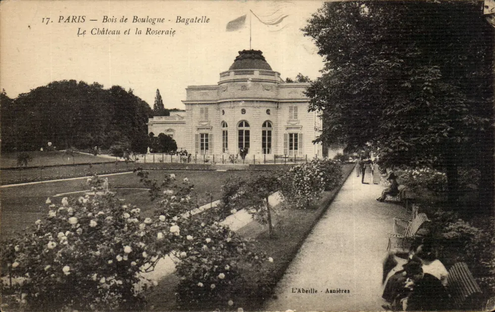 Paris — Bois de Boulogne — Bagatelle — Schloss und Rosenhaus — L'Abeille, Asnières - Vorderseite