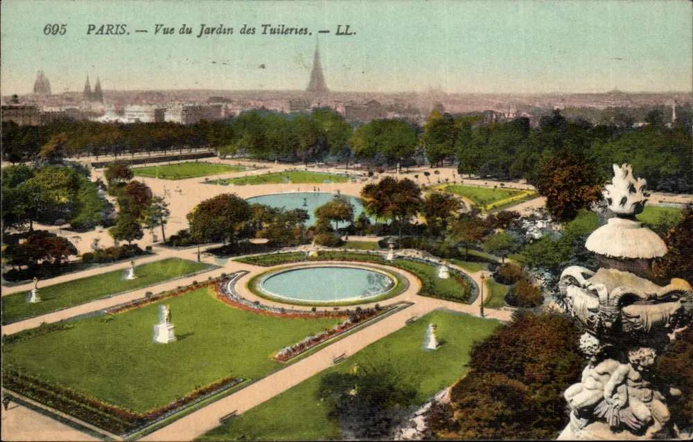 Paris — Aussicht auf den Tuilerien-Garten — LL. — N° 695 - Vorderseite