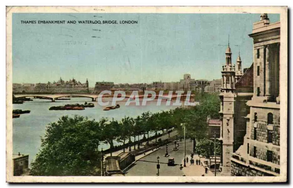 Thames Embankment und Waterloo Bridge, London — n°645 - Vorderseite
