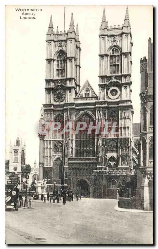 Westminster Abbey, London — vue de la façade avec les tours — Wilsero Series - Recto