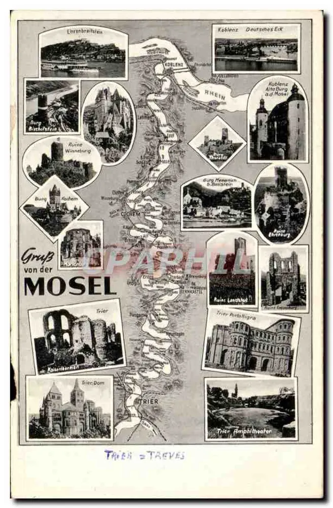 Grasp von der Mosel — Localização: Mosela — editor Verlag Karl Rud. Bremer & Co. Köln a. Rhein, n° 52 - Frente
