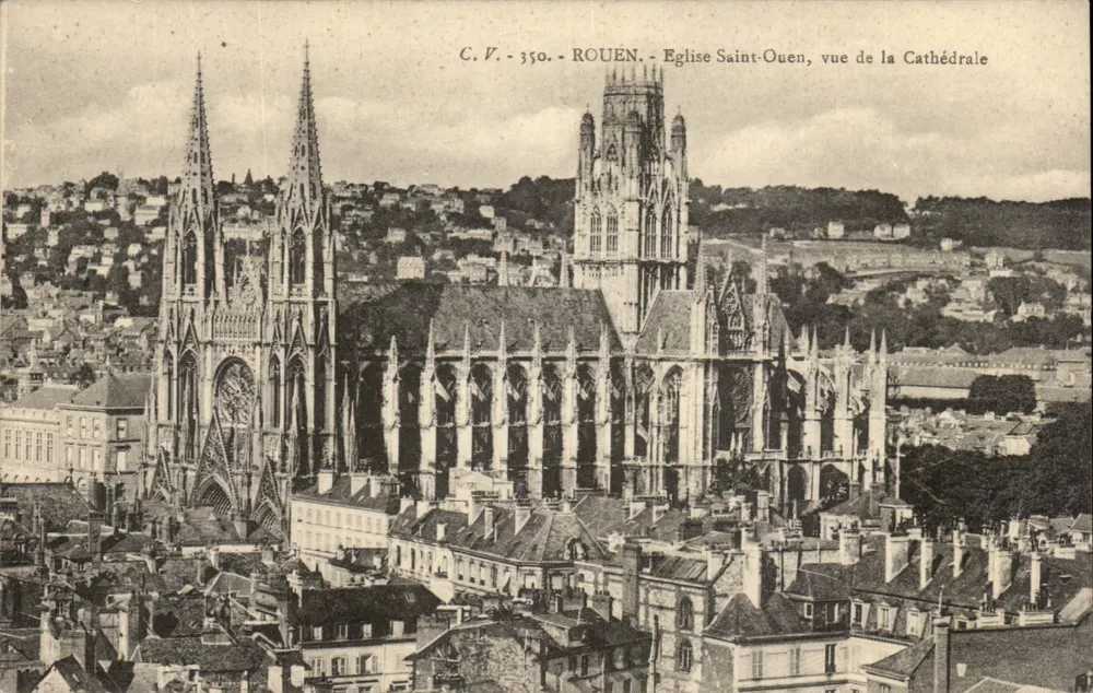 Rouen - Kirche Saint-Ouen, Ansicht der Kathedrale — C.V. 350 - Vorderseite