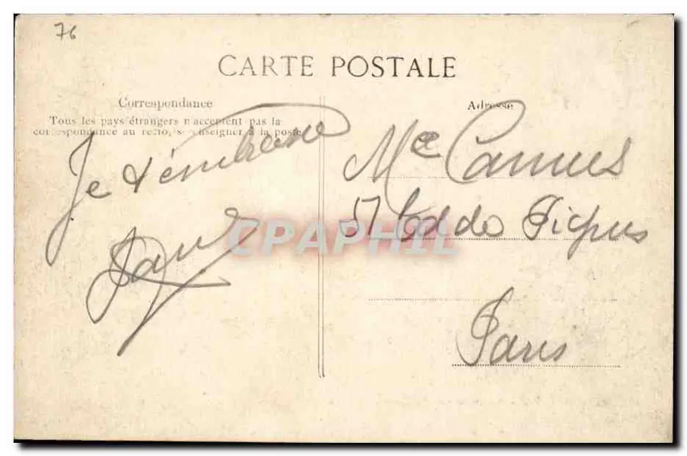 Rouen — Allgemeine Ansicht und Ansicht des Champ de Mars — n°58 - Rückseite
