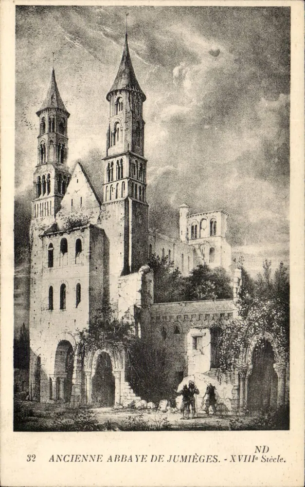 Alte Abtei von Jumièges — 18. Jahrhundert — ND - Vorderseite