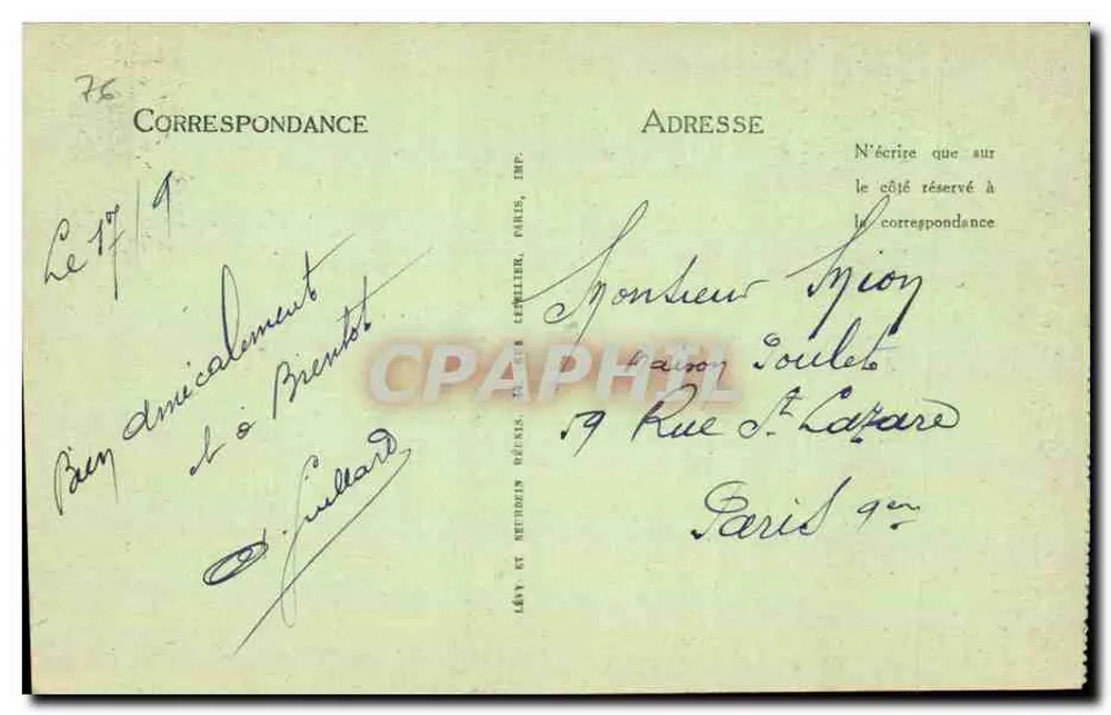 Le Tréport - Der Kai - Das Rathaus — LL, n° 203 - Rückseite