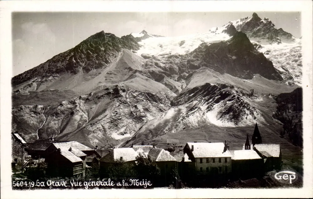 La Grave - Vista general y la Meije — Gep - Anverso
