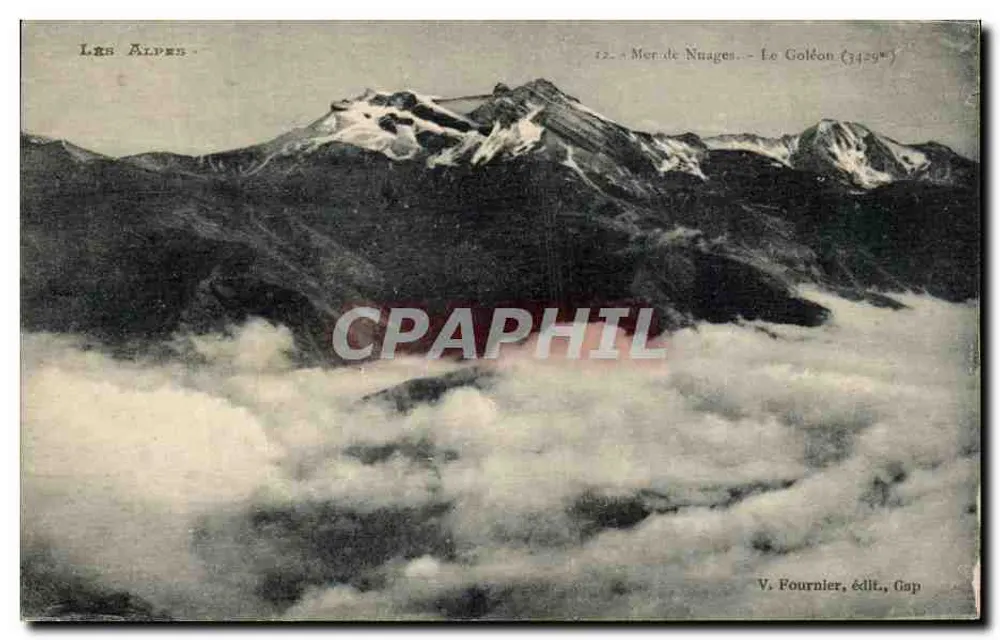 Los Alpes - Mar de Nubes - Le Goléon (3429m) — V. Fournier, editor, Gap - Anverso