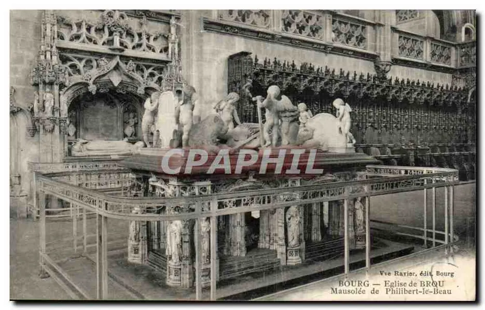 Bourg — Kirche von Brûqu — Mausoleum von Philibert-le-Beau - Vorderseite