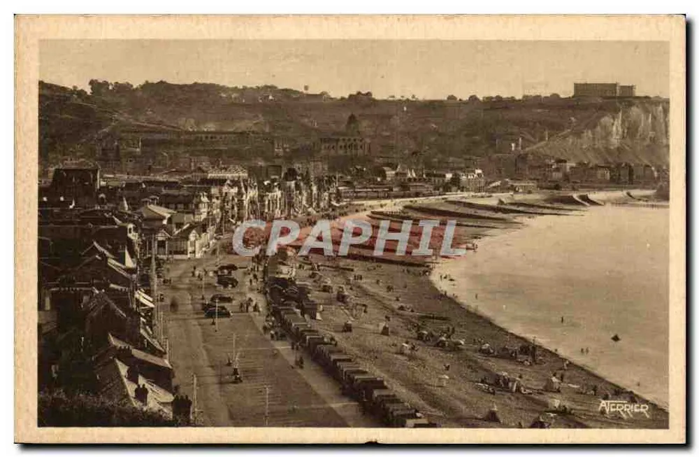 Mers-les-Bains — Vista geral da Praia — Edição de Héliogravure d'Art - Frente