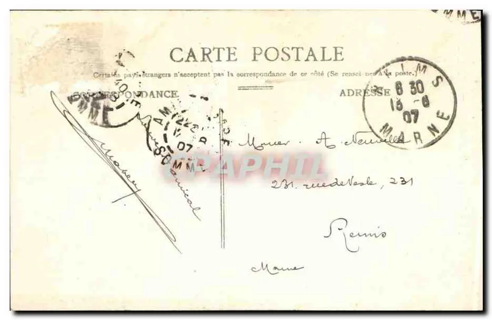 Abbeville — Kirche St-Vulfran: Der Portal (Innenansicht) — Sonderausgabe der Nouvelles Galeries, n°5 - Rückseite