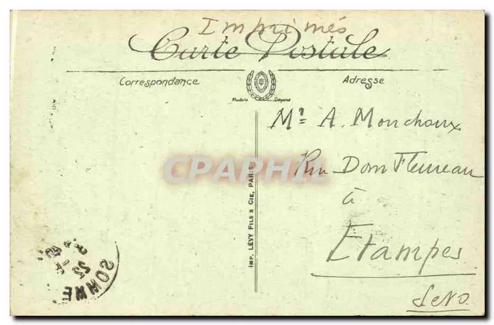 Albert — A Basílica — Ruínas da Grande Guerra — Editor LL, n° 504 - Verso