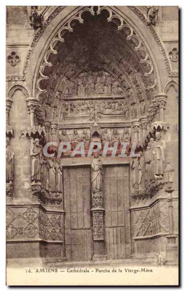 Amiens — Kathedrale — Portal der Jungfrau Mutter - Vorderseite