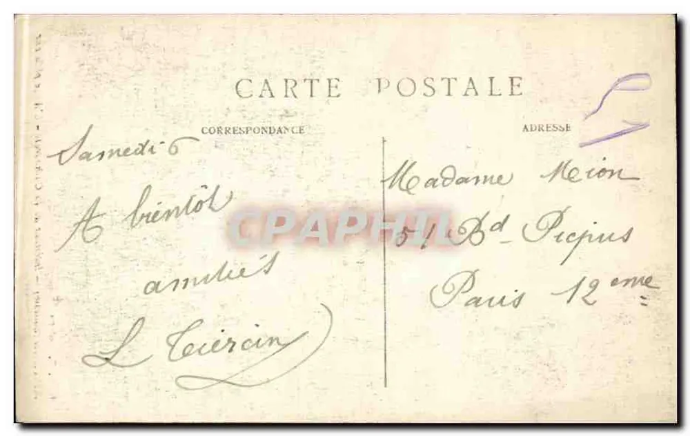 Amiens — Capela da Santa Virgem — L.C.H. Amiens - Verso