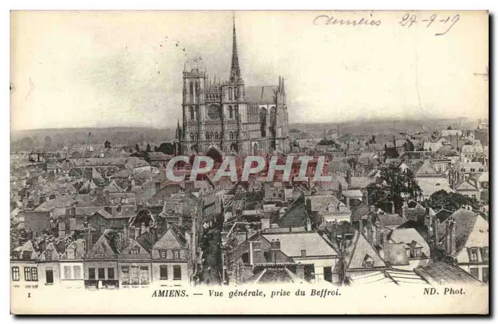 Amiens — Vue générale, prise du Beffroi — ND. Phot. - Frente