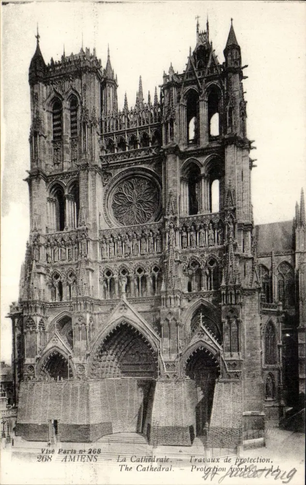 AMIENS — A Catedral — Trabalhos de Proteção — Vise Paris n°268 - Frente