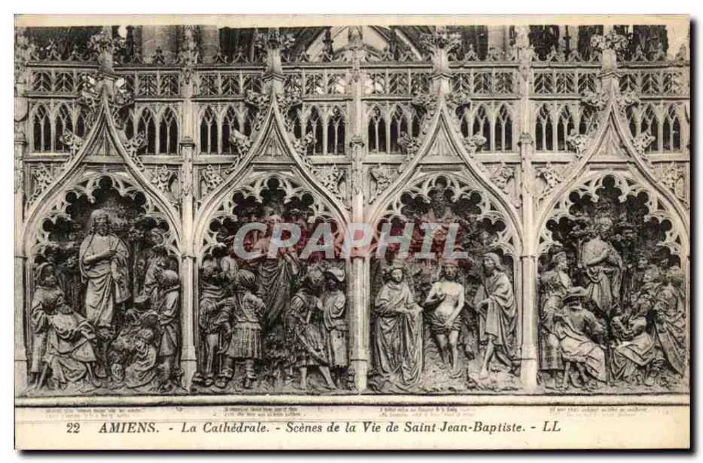 Amiens - Die Kathedrale - Szenen aus dem Leben des Heiligen Johannes des Täufers - LL - Vorderseite