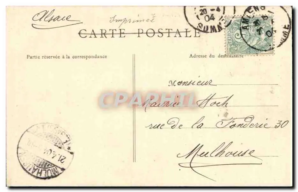 Amiens — Igreja de Saint-Leu — B.F. Paris - Verso