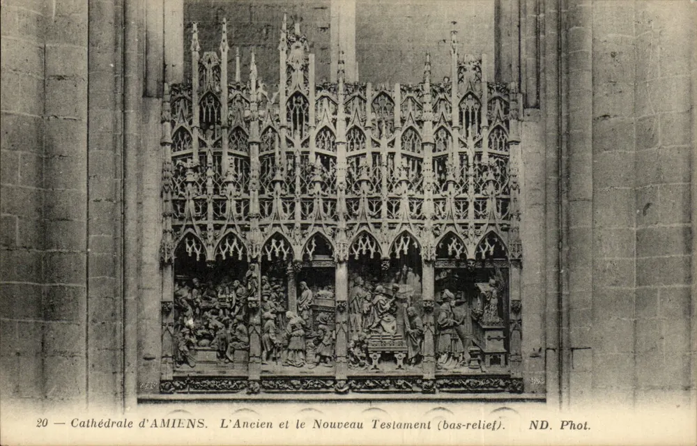 Kathedrale von Amiens — Das Alte und Neue Testament (Relief) — ND. Phot. - Vorderseite