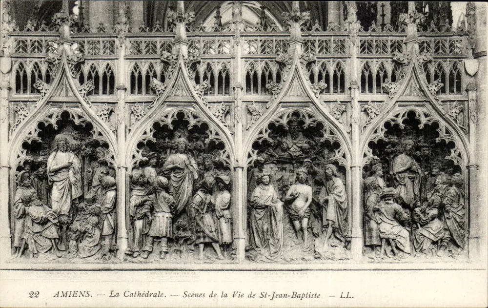 Amiens — Die Kathedrale — Szenen aus dem Leben des Heiligen Johannes des Täufers — LL. - Vorderseite