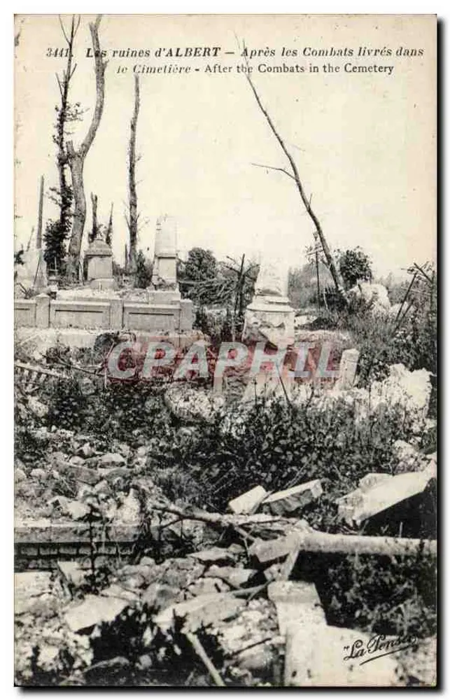Die Ruinen von ALBERT — Nach den Schlachten im Friedhof — La Pensée, n°3441 - Vorderseite