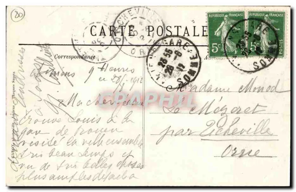 Amiens - Kathedrale - Portal von Saint-Firmin — L.C. — n° 332 - Rückseite