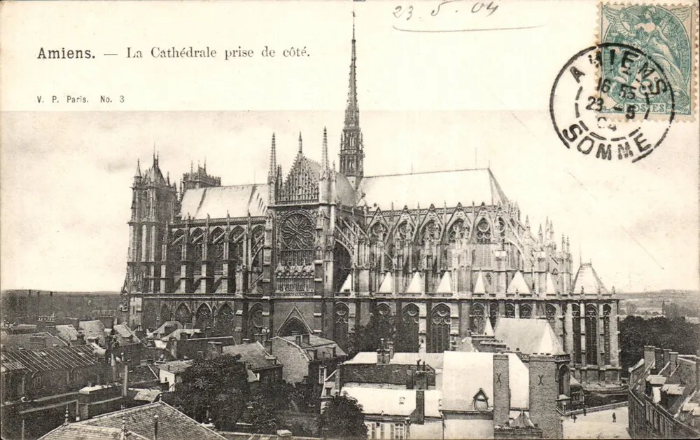 Amiens — Katedra z boku — V. P. Paris Nr 3 - Awers