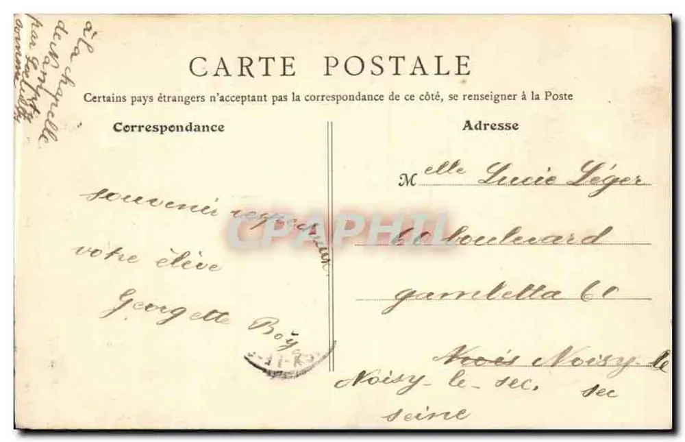 Amiens — Chór Katedry — B. F., Paryż, nr 67 - Rewers