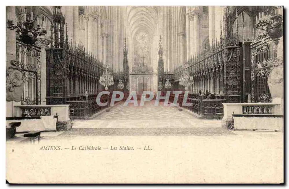 Amiens — A Catedral — As Stalles — LL. - Frente