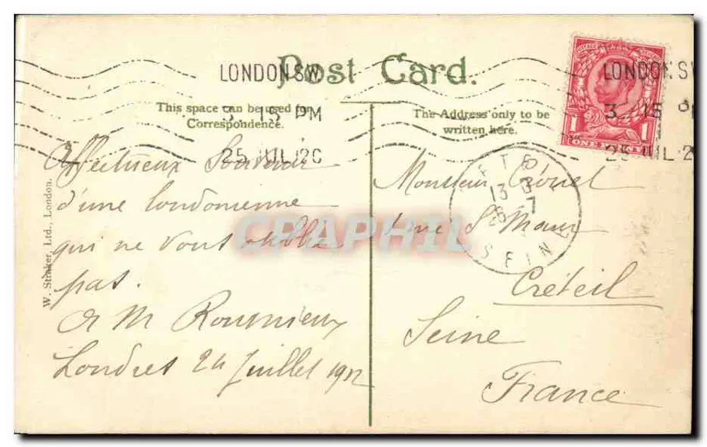 London. St. Pauls-Kathedrale. — W. Sibbier Ltd. — Seriennummer nicht sichtbar - Rückseite