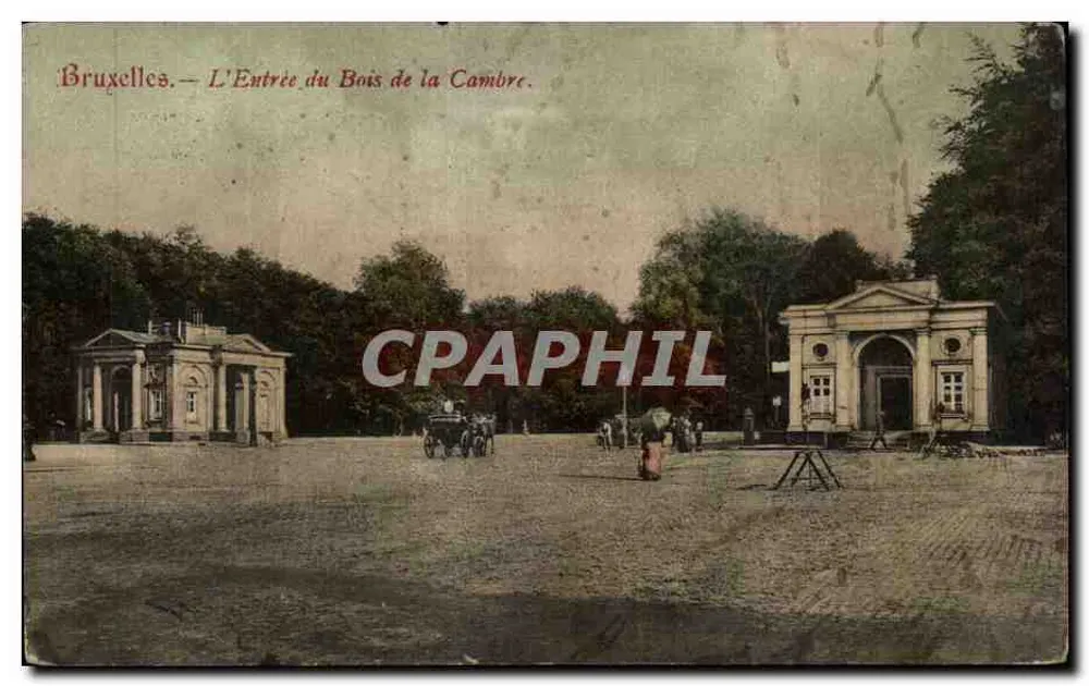 Brüssel — Der Eingang zum Bois de la Cambre — anonymer Verlag - Vorderseite