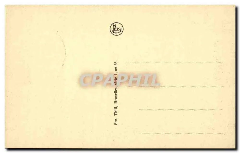 Brüssel - Brussel — Panorama (Justizpalast und Kirche der Kapelle) — Verlag N. Thill, Serie 1, Nr. 55 - Rückseite