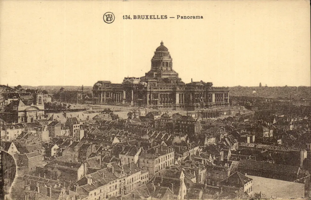 Bruxelas — Panorama — Editor F. Wallemiers, Bruxelas, n° 134 - Frente
