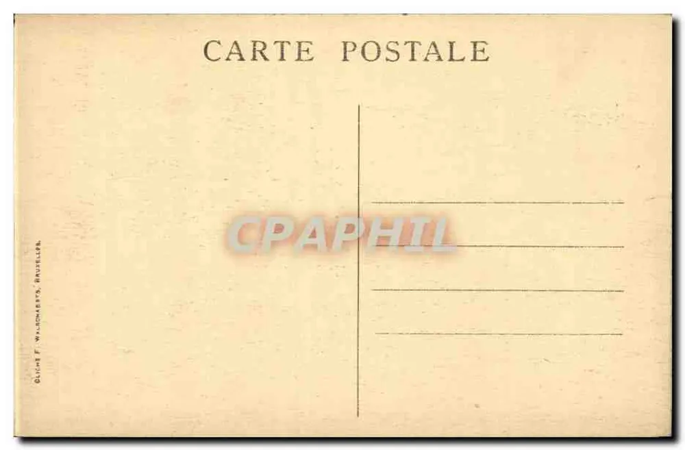 Bruxelas — Panorama — Editor F. Wallemiers, Bruxelas, n° 134 - Verso