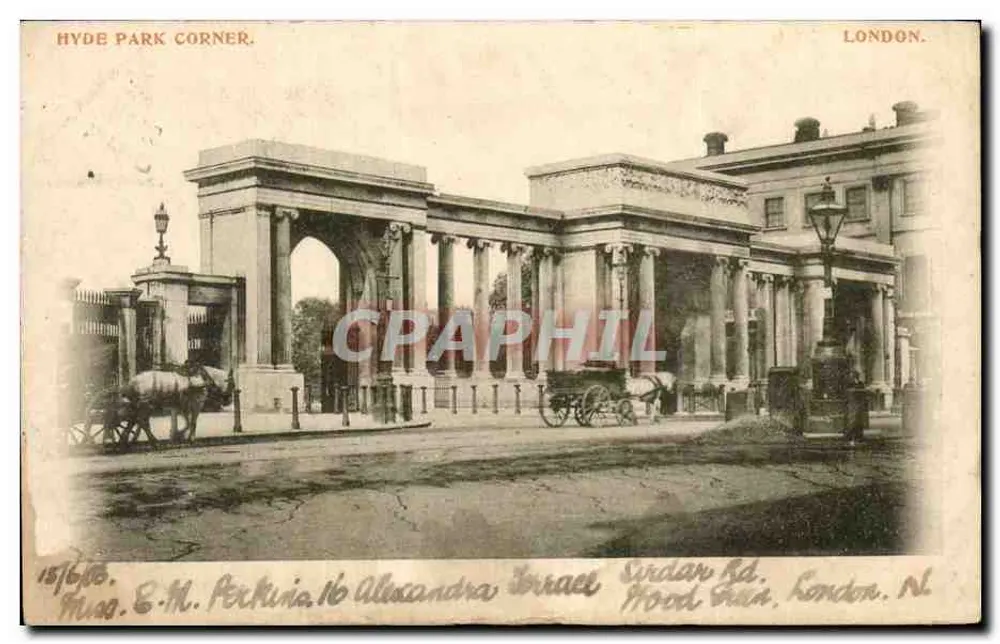 Hyde Park Corner — Londres — Imprime Post Card - Frente