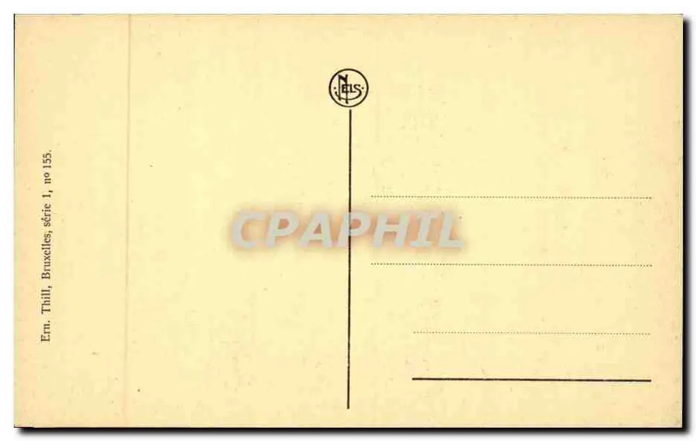 Brüssel - Bahnhof Nord und Place Rogler — Verlag Thill, Serie 1, Nr. 155 - Rückseite
