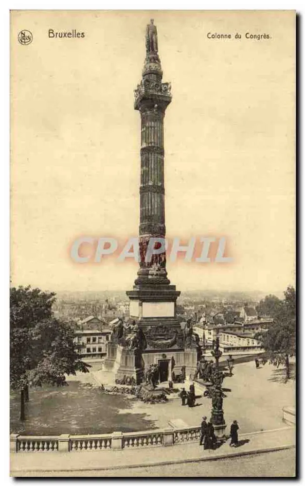 Bruxelles — Colonna del Congresso — Editore Thill, serie 1, n° 18 - Recto
