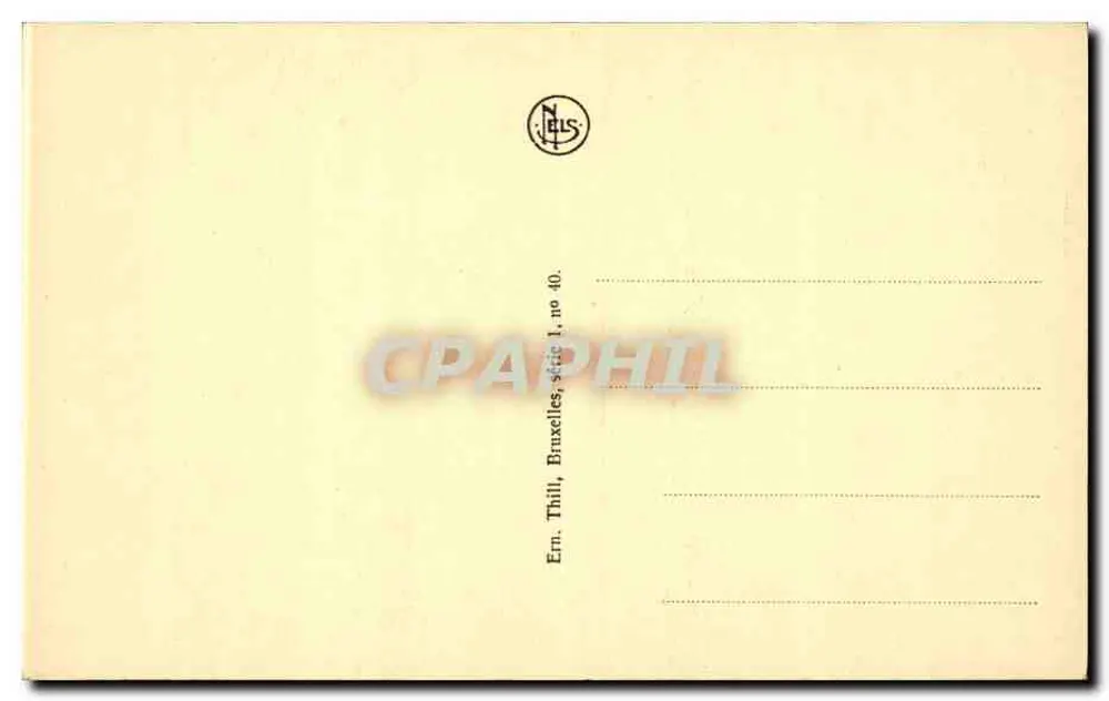 Brüssel — Die Grand'Place. Königspalast — Verlag Nels, Nr. 40 - Rückseite