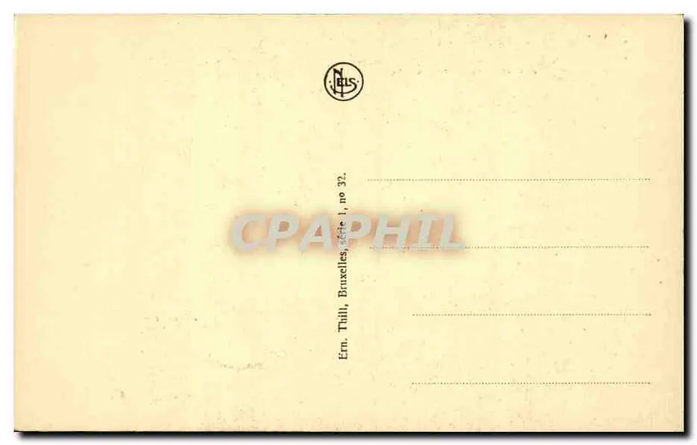Justizpalast und Denkmal zur Ehren der belgischen Infanterie — Brüssel — Verlag Thill, Serie 1, Nr. 32 - Rückseite