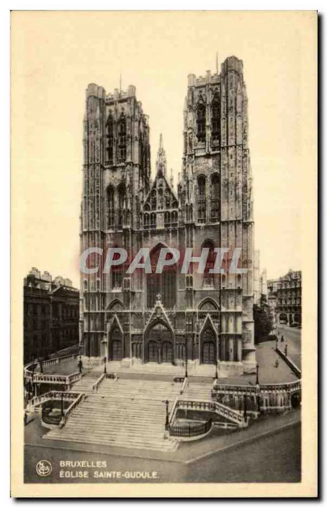 Bruselas - Iglesia de Santa Gudula — Edición Lux, serie Bruselas n°16 - Anverso