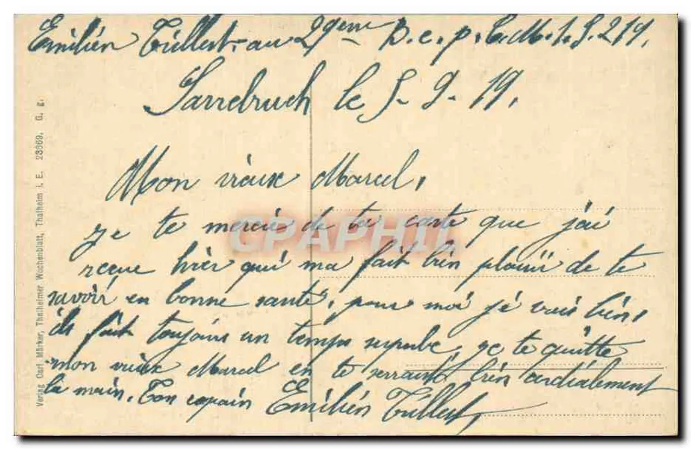 Thallheim i. Erzgeb. — Rathaus — Verlag Carl Mäther, Thallheim - Rückseite
