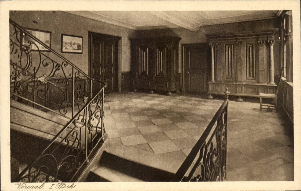 Vorhalle, I. Stock — Frankfurter Goethehaus — M. Jacobs, Frankfurter Goethe-Museum, Nr. 5 - Vorderseite