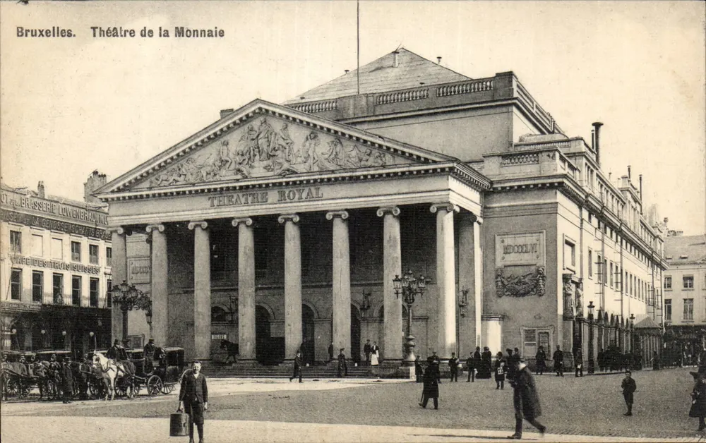 Brüssel. Königliches Theater der Münze — Verleger: Brasseur Loveneray & Cie - Vorderseite