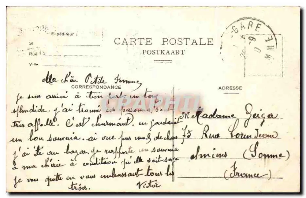 Bruxelas. Palácio de Justiça — Exposição de 1910 — editor não identificado - Verso
