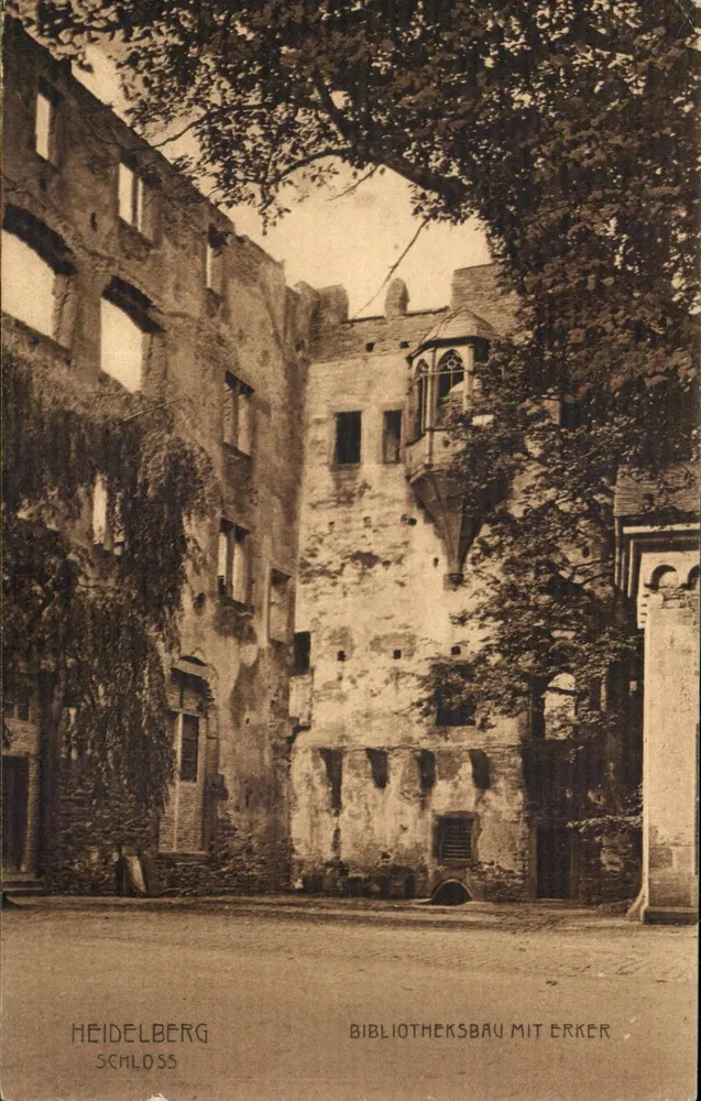 Heidelberg - Slot, Bibliotheksbau mit Erker — Crämers Kunstzent. Dortmung - Voorkant