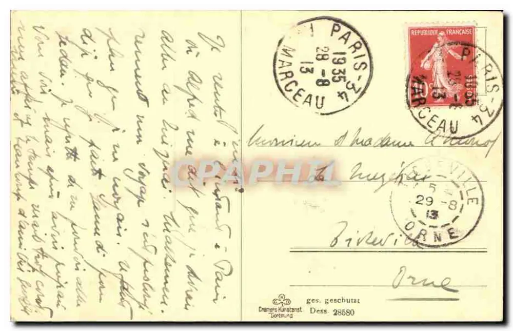 Heidelberg - Slot, Bibliotheksbau mit Erker — Crämers Kunstzent. Dortmung - Achterkant