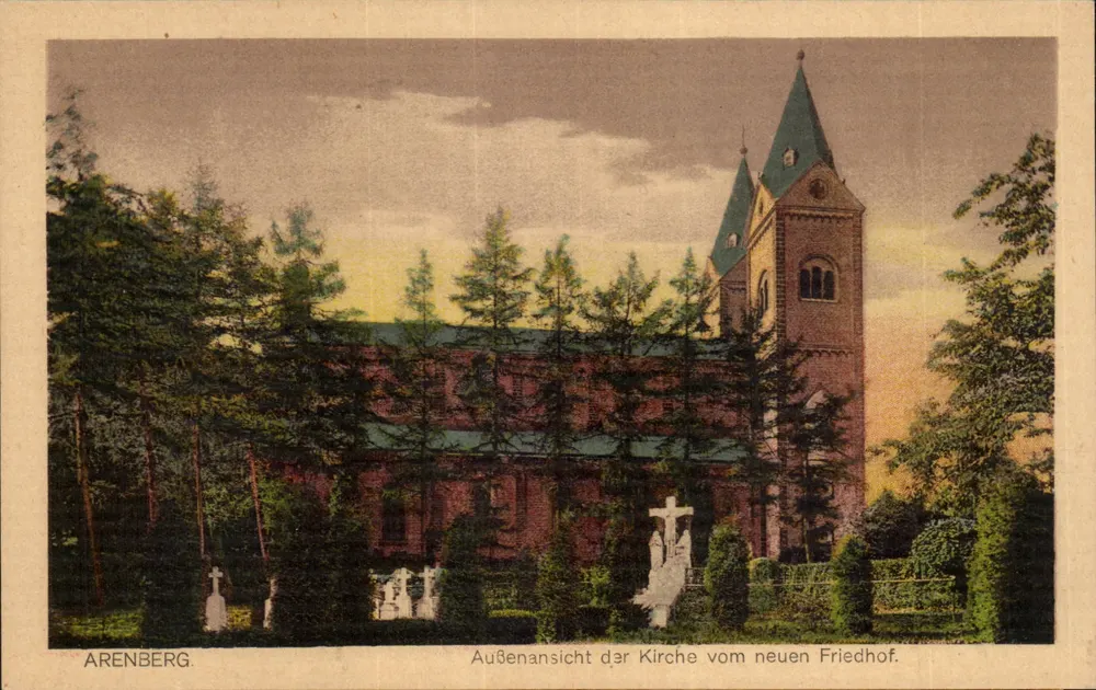 Arenberg — Außenansicht der Kirche vom neuen Friedhof — G.M.B. Nr. 662 - Vorderseite