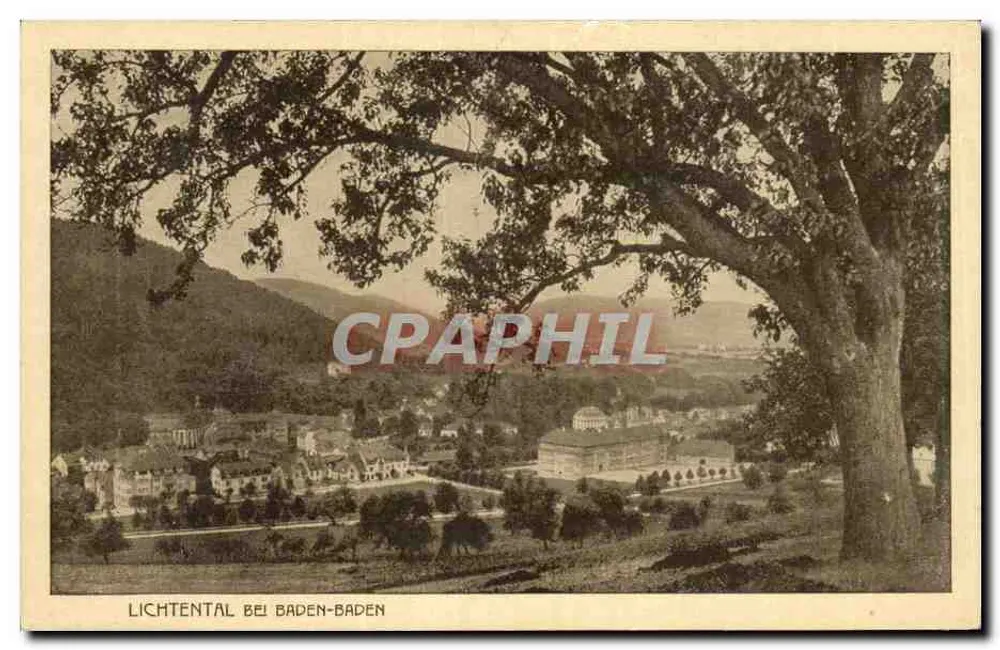 Lichtental bei Baden-Baden — Panoramablick — Originalitätszentrum Gebr. Jilek, Tübingen - Vorderseite