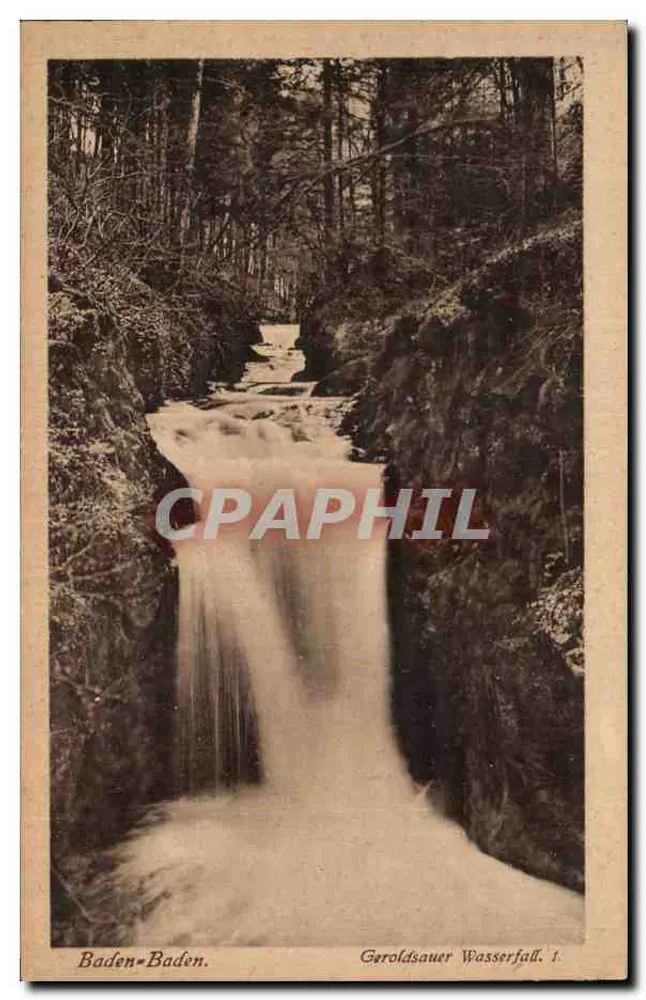 Geroldsauer Wasserfall — Baden-Baden — Verlag J. Valten, Karlsruhe - Frente