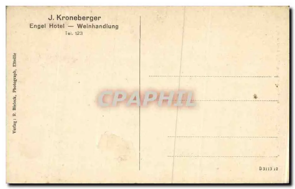 Innenraum der Kapelle Saint-Michel — Kiedrich, Rheingau — Verleger R. Bricke, Eltville - Rückseite