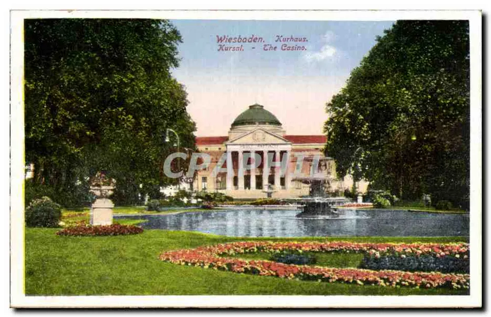 Wiesbaden. Kurhaus. - The Casino. - Frente